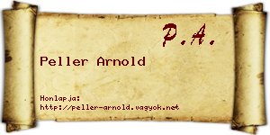 Peller Arnold névjegykártya